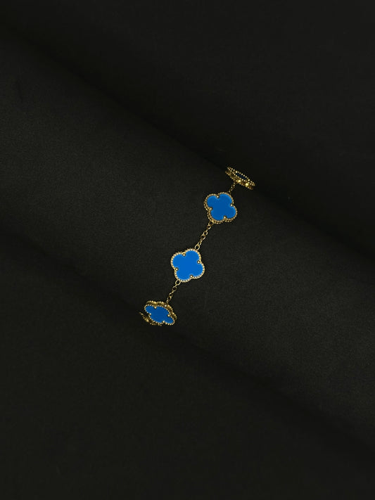 Blue Clover Bracelet - 1.5 cm Leaf