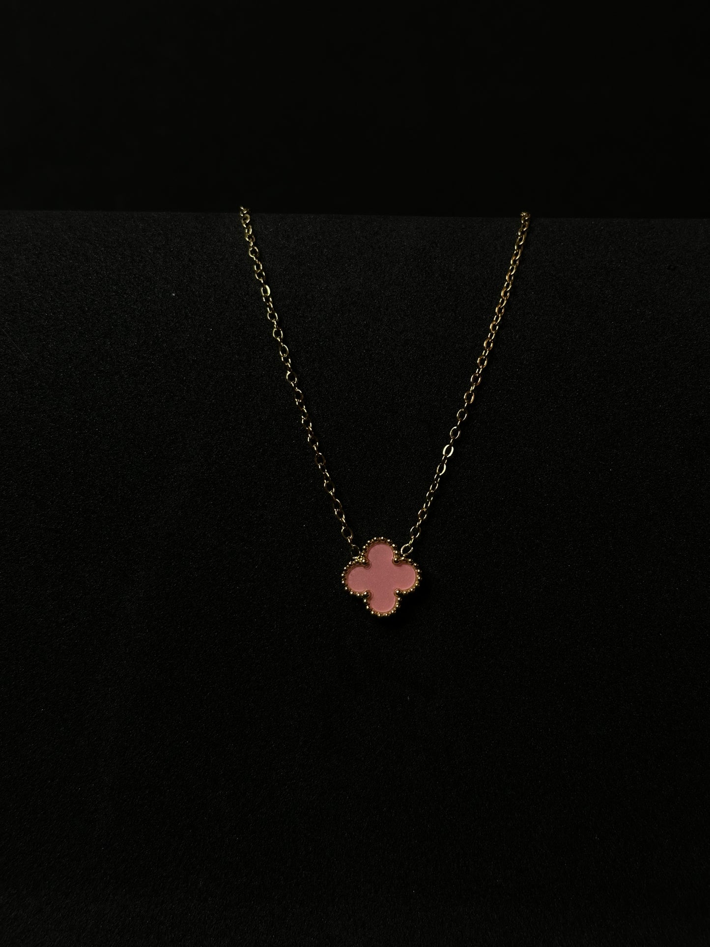 Pink Clover Necklace